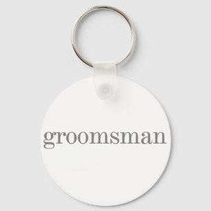 Porte-clés Gris Texte Groomsman