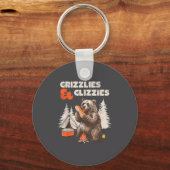 Porte-clés Grizzlies &amp; Glizzies Eating Hotdog Meme Funny  (Recto)