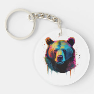 Porte-clés Grizzly Oear Amateurs Pop Art Big Grizzly Ours
