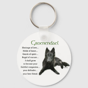 Porte-clés Groenendael Belgique Cheepdog Cadeaux