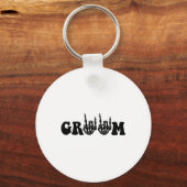 Porte-clés Groom Bride squelette gothique Halloween Mariage B (Recto)