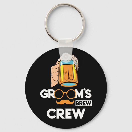 Porte-clés Groom's Brew Crew Groomsmen Bachelor Party (Recto)