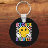 Porte-clés Groovy 67th Day Of School Shirt 67 Days Smarter Te (Recto)