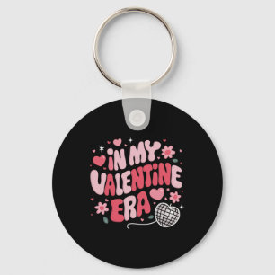 Porte-clés Groovy à l'ère de ma Saint-Valentin Mignon T-shirt