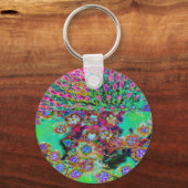 Porte-clés Groovy Abstrait Psychedelique Sedum Violet (Recto)