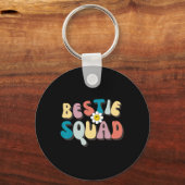Porte-clés Groovy Bestie Squad Besties Trip Besties Matching (Recto)