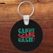 Porte-clés Groovy Candy Cane Crew Matching Family Group Squad (Recto)
