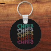 Porte-clés Groovy Chris D Name I Love Chris 70,80's Meme (Recto)