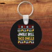 Porte-clés Groovy Christmas Jingle Bells Taco Shells Ugly Xma (Recto)