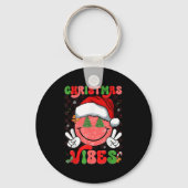 Porte-clés Groovy Christmas Vibes Smile Face Santa Hat Xmas M (Recto)