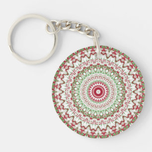 Porte-clés Groovy Funky Tie Dye Noël Boho Hippie Mandala