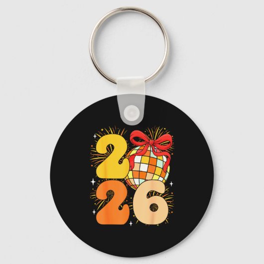 Porte-clés Groovy Happy New Year 2026 New Years Eve Party Men (Recto)