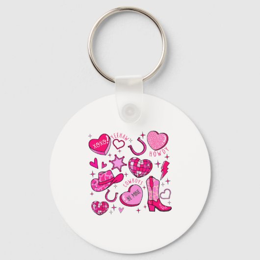 Porte-clés Groovy Howdy Valentine Western Valentines Day Cowb (Recto)