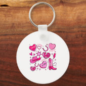 Porte-clés Groovy Howdy Valentine Western Valentines Day Cowb (Recto)