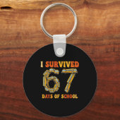 Porte-clés Groovy I Survived 67 Days Of School Funny 67 Meme (Recto)