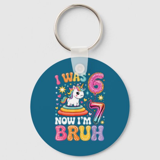Porte-clés Groovy j'avais 6 ans maintenant j'ai 7 ans drôle 6 (Recto)