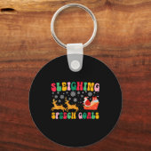 Porte-clés Groovy Sleighing Speech Goal Reindeer Christmas Sp (Recto)