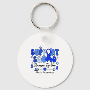 Porte-clés Groovy Support Squad Ruban Bleu de sensibilisation