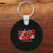 Porte-clés Groovy Support Squad Ruban Rouge Sensibilisation a (Recto)