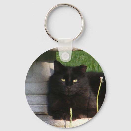 Porte-clés Gros chat noir ~ porte - clé (Recto)