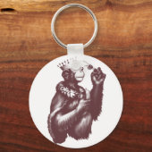 Porte-clés Gros Chimpin' (Monochrome) (Recto)