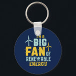 Porte-clés Gros fan de jeux d'énergie renouvelable amusants p<br><div class="desc">Je suis un grand fan des énergies renouvelables. Conception amusante et amusante pour ceux qui soutiennent les sources d'énergie renouvelable économes et durables. Marchandises vintages et en détresse pour les ingénieurs et les techniciens travaillant avec des éoliennes. Parfait pour la campagne de sensibilisation aux énergies renouvelables pour soutenir l'utilisation de...</div>