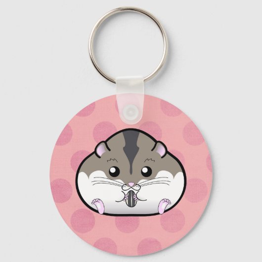 Porte-clés Gros Hamster Russe nain (Recto)