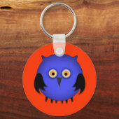 Porte-clés Gros Hibou Bleu (Recto)