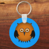 Porte-clés Gros Hibou Orange (Recto)