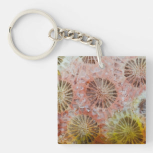 Porte-clés Gros plan de corail rose