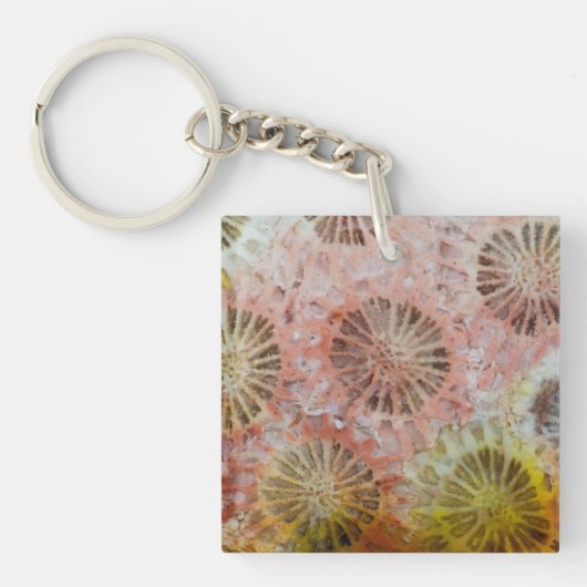 Porte-clés Gros plan de corail rose (Devant)