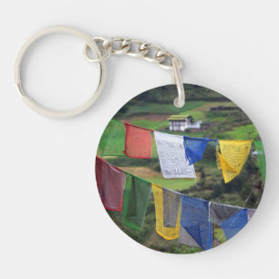 Porte-clés Gros plan de drapeaux de prière