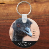 Porte-clés Gros plan drôle d'un Emu en Australie (Recto)