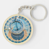 Porte-clés Gros plan sur l'horloge astronomique de Prague, R. (Dos)