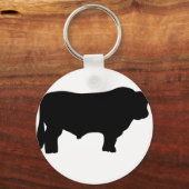 Porte-clés gros taureau d'angus noir (Recto)