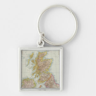 Porte-clés Grossbritannien, Irlande - Carte du Royaume-Uni, I