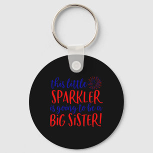Porte-clés Grosse Soeur Sparkler 4 juillet Grossesse Annonce