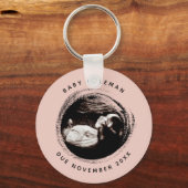 Porte-clés Grossesse Bébé Fille Sonogramme Ultrasound Photo r (Recto)