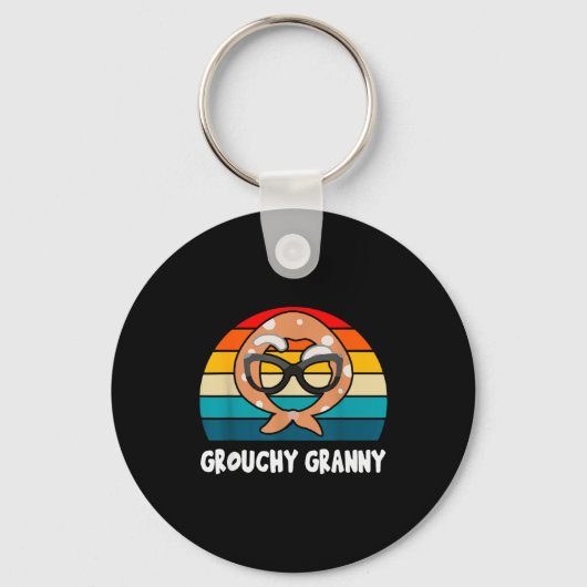 Porte-clés Grouchy Granny Funny Retro Vintage (Recto)