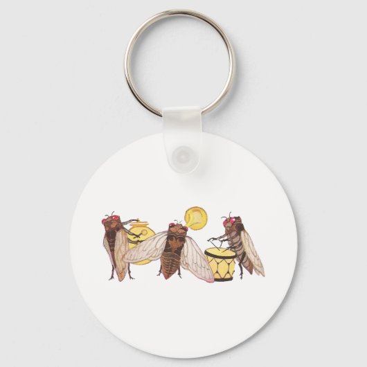 Porte-clés Groupe canadien avec gong, trompette et tambour (Recto)