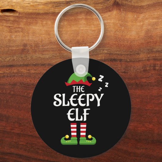 Porte-clés Groupe de jumelage des elfe endormi Noël (Recto)