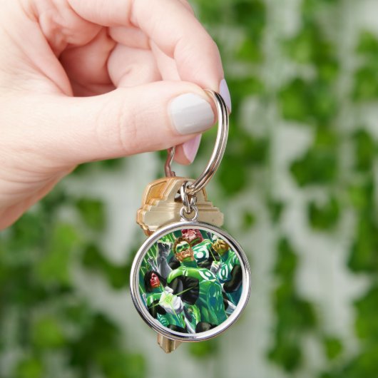 Porte-clés Groupe de Lanternes Vertes (main)