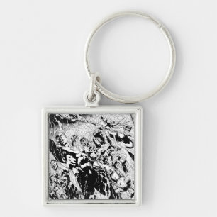 Porte-clés Groupe de lanternes vertes