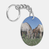Porte-clés Groupe de pâturage de chevaux d'Appaloosa (Devant gauche)