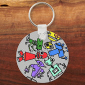 Porte-clés Groupe de robots 4 (Recto)