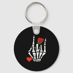 Porte-clés Groupe de rock squelette punk rockeur Saint-Valent