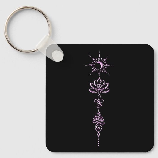 Porte-clés Groupe Unalome Rose (Recto)