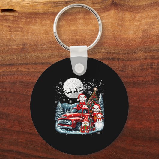 Porte-clés Groupe Xmas Gnome Snowman Père Noël Maltios Sur Ck (Recto)