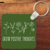 Porte-clés Grow Positive Thoughts Aesthetic (Verso)