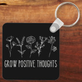 Porte-clés Grow Positive Thoughts Aesthetic (Verso)